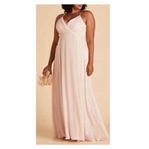Birdy Grey Blush Pink Spaghetti Strap Prom Dress